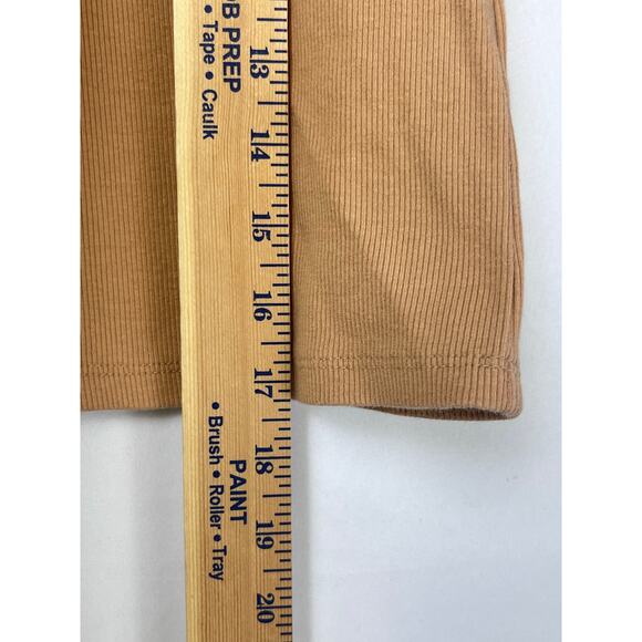 Maeve Women's Size Small Peach Tan Sleeveless Ribbed Summer Tank Top - Picture 5 of 6